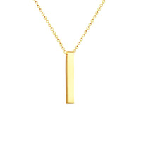 2018 Gold Silver Color Vertical Bar Necklaces & Pendants For Women Minimalism Jewelry Stainless Steel Chain Charm Collier Femme
