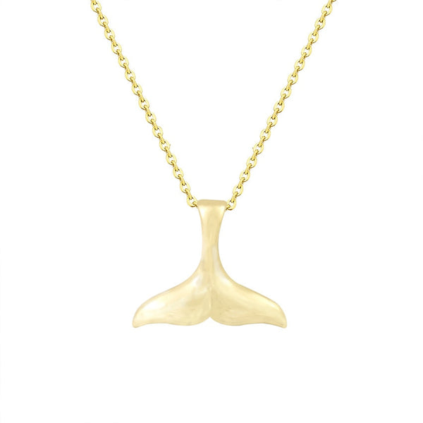 Gold Filled Mermaid Necklaces For Women's Fashion Ocean Jewelry Stainless Steel Whale Tail Nautical Necklaces Collares Mujer Bff