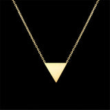 Stainless Steel Ketting Gold Filled Geometric Deathly Triangle Pendant Necklace Women Men Minimalist Jewelry Best Friends Gifts