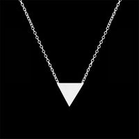 Stainless Steel Ketting Gold Filled Geometric Deathly Triangle Pendant Necklace Women Men Minimalist Jewelry Best Friends Gifts